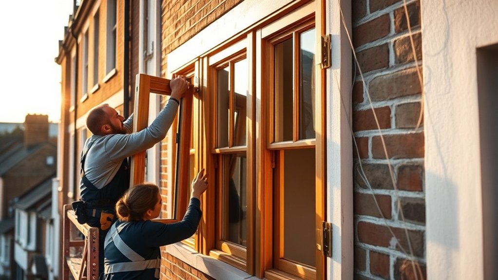 Wooden Window Installation Hanwell